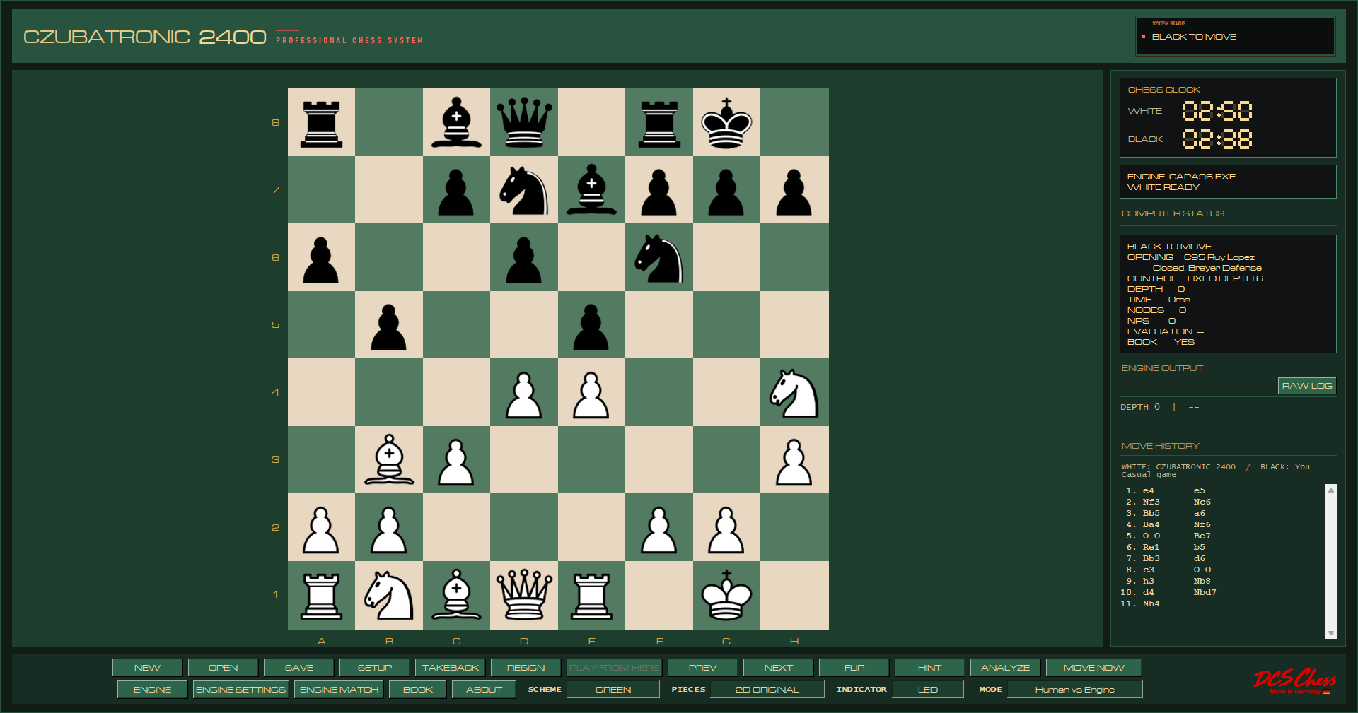 CZUBATRONIC 2400 in the Green scheme with the original 2D piece set